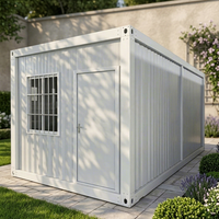 Maison conteneur en acier détachable de 20 pieds, bureau à domicile, bureau préfabriqué, unité d'habitation complémentaire, cabane de jardin préfabriquée en kit