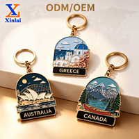 Porte-clés personnalisé 3D en alliage de zinc Vente en gros Londres Paris New York Sydney Souvenir de voyage Porte-clés en métal