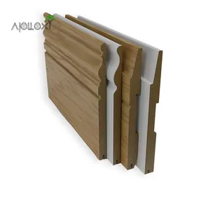 Apolloxy Manufacturer 120Mm 150Mm Floor Skirting Wooden Baseboard Skirting Board Pvc Mdf Skirting