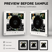 Boîte à Musique NFC en Acrylique Personnalisée en Promotion, Cadre Photo Personnalisé, Tourne-disque avec 9 Disques NFC Remplaçables, Chanson Photo, Cadeau Souvenir