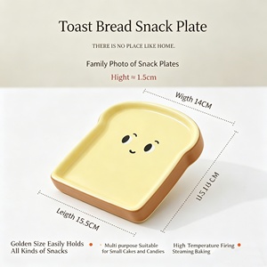Piatto in <span class=keywords><strong>Ceramica</strong></span> con Animali Cartoon, Dipinto a Mano, Creativo e Decorativo per Cucina e Tavola - Product Image 1