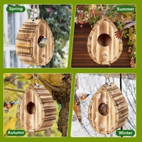 Nichoirs suspendus pour petits oiseaux, boîte à oiseaux en bois faite à la main