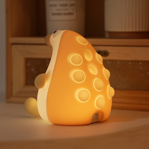 Creative Hedgehog <strong>Shape</strong> Squishy Silicone Color-<strong>Changing</strong> Touch Control Night Light Battery/Plug-In Kids Bedroom Decor Eye - Product Image 6