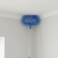 Brosse de nettoyage robuste pour toiles d'araignées au sol, avec manche extensible en PP, dépoussiéreur écologique pour coins et recoins