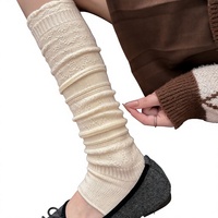 Chaussettes en laine pour femme Wei Xues Signature, tricotées épais, à col roulé, longues, chaudes, mi-mollet, antidérapantes