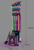 Mesin Game Arcade Tinju Elong Indoor yang Dioperasikan dengan Koin/Uang Kertas, Garansi 1 Tahun, Bahasa Inggris, Konektivitas RF Metalik