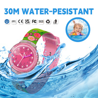 Montre à quartz personnalisée avec logo pour filles, pour enfants de 3 à 12 ans, avec boîtier en acrylique PC à motif de dessin animé mignon, bracelet souple, cadeau d'anniversaire, OEM ODM