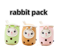 Ruunjoy peluche Boba tasse à thé jouet Panda bulle thé oreiller mignon fruits boisson en peluche peluche doux pomme fraise lait thé
