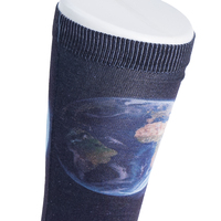 Chaussettes décontractées pour hommes en polyester respirant et élastique, automne-hiver, logo personnalisable sur le revers, séchage rapide, écologiques