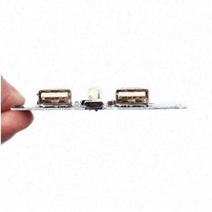 2x Modulo Boost 3.7V A 5V 2A Con Doppia USB E Indicatore LED. Carica Battery 18650. Circuito Di Ricarica Con Protezioni Integrate Per Progetti Elettronici.