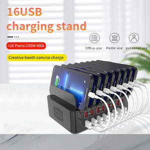 Cargador USB de 16 Puertos con Puerto para EE. UU., Australia, Reino Unido y UE, Estación de Carga Rápida de 3.5A para iPhone 14 13 <span class=keywords><strong>Pro</strong></span>, para Samsung, para <span class=keywords><strong>Xiaomi</strong></span> y Laptops - Product Image 2