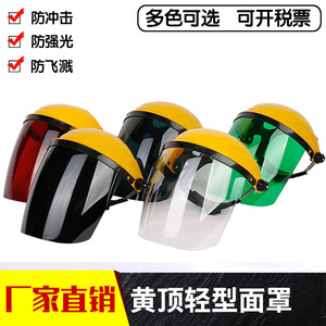 Visière de protection jaune en acrylique, résistante aux hautes températures, pour soudage, style bandeau - Product Image 5