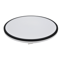 Plafonnier LED moderne chromé IP54 pour salle de bains Base en métal Couvercle PMMA 3CCT