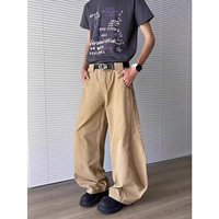 Jeans à jambes larges pour hommes, pantalons en denim kaki, prix d'usine OEM ODM, vente en gros, coupe ample, style streetwear