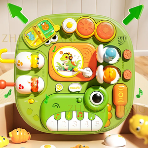 Juego de rompecabezas de Piano de dinosaurio multifuncional Zhengguang, juguetes de mesa de aprendizaje, tablero sensorial ocupado para bebés, juguetes Montessori para niños pequeños - Product Image 5