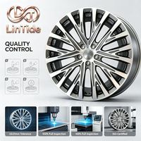 Rueda de Aleación de Doble Tono con Acabado Mecanizado, Color Gris Metálico, Multirradio, para Modificación de Automóviles, Suministro para Distribuidores