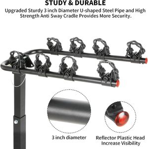 Oem supporto pieghevole camion suv auto portapacchi posteriore montate 2 3 4 bici e-bike porta bici - Product Image 4
