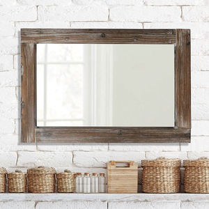 <span class=keywords><strong>Miroir</strong></span> mural suspendu rustique en bois, décoration en vogue, pour ferme - Product Image 3