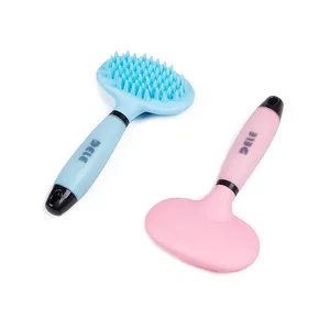 Brosse de massage pour chien, peigne à curry pour chiens, brosse de bain pour animaux de compagnie avec outils de perte de gel de silice