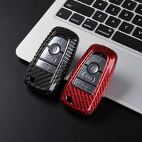 Housse de protection pour clé de voiture en fibre de carbone Accessoires d'intérieur pour Ford Edge New Mondeo Mustang T-carbon Key Case Accessoires