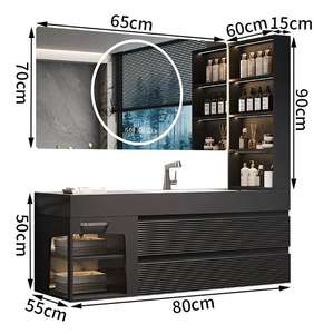 <span class=keywords><strong>Meuble</strong></span> moderne et minimaliste <span class=keywords><strong>de</strong></span> <span class=keywords><strong>salle</strong></span> <span class=keywords><strong>de</strong></span> <span class=keywords><strong>bain</strong></span> en chêne Ensemble <span class=keywords><strong>de</strong></span> lavabos à LED <span class=keywords><strong>Pierre</strong></span> frittée <span class=keywords><strong>Meuble</strong></span> latéral incurvé pour <span class=keywords><strong>salle</strong></span> <span class=keywords><strong>de</strong></span> <span class=keywords><strong>bain</strong></span> - Product Image 6