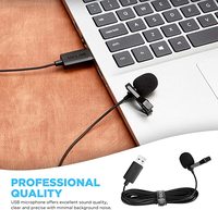 Micro-cravate USB Android iOS Personnalisable de Haute Qualité, Mini Microphone de Conférence Professionnel, Micro Filaire Portable
