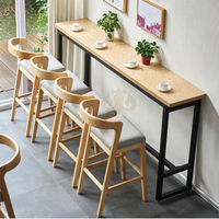 Ensemble table et chaises de bar en bois modernes pour restaurant, café, école, hôtel, salle à manger, atelier, salon - Fabricant chinois, vente en gros