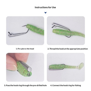 Leurre Samba BRAVE Ozark Hook pour pêche en lac, appât vivant, montage spiralé, tête de plomb fine, pour pêche en <span class=keywords><strong>drop</strong></span> <span class=keywords><strong>shot</strong></span> en extérieur, pour achigan, marlin, <span class=keywords><strong>truite</strong></span> - Product Image 3