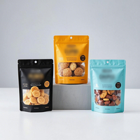 Sachets Doypack Métallisés Haute Barrière, Sachets d'Emballage pour Snacks avec Fenêtre Transparente, Sachets Scellés Anti-Humidité pour Fruits Secs et Snacks