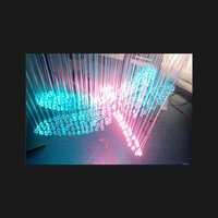 Lumières de fête en fibre optique personnalisées, lustre scintillant RGB pour les événements de vacances