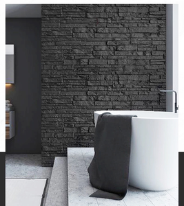 <span class=keywords><strong>Pilier</strong></span> romain en travertin de pierre flexible de style moderne Décoration murale extérieure Résistant à la chaleur Carreaux en argile douce imperméables MCM Hôtel - Product Image 4