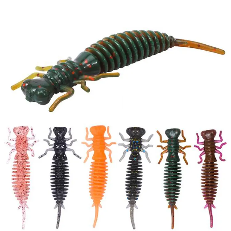 1.2グラム3グラム6グラムエビ幼虫DragonflyバイオニックソフトルアーNymph Fly Damselfly Insect魚ルアー軟質プラスチックBaitためBass