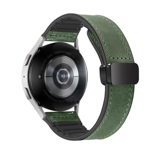 Cinturino per Orologio Win-Win 22mm 20mm in Silicone Magnetico e Pelle con Chiusura Pieghevole per Samsung Huawei GT5 GT4 <span class=keywords><strong>GT3</strong></span> <span class=keywords><strong>Pro</strong></span> - Product Image 4