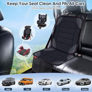 Couvertures universelles de poches en maille de tapis en cuir pour siège avant de voiture imperméable antidérapant protecteur universel de siège pour animaux de compagnie véhicules de bébé - Product Image 5