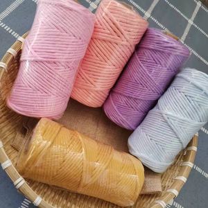 Haute qualité 3mm gris tressé <span class=keywords><strong>coton</strong></span> et polyester corde à la main panier armure enduit finition pour chaussures sacs vêtements - Product Image 4