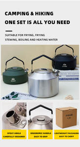 Bouilloire de <span class=keywords><strong>camping</strong></span> en acier inoxydable 304 <span class=keywords><strong>pour</strong></span> le <span class=keywords><strong>camping</strong></span>, les pique-niques et la préparation du café - Product Image 6