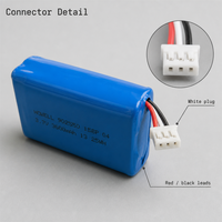 Baterai Lithium Polymer HWE 3.7V 3600mAh dengan UN38.3 IEC62133 untuk Perangkat Pelacak GPS