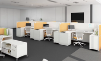 Cloison de séparation de bureau pour cabinet d'avocats avec panneau acoustique haute performance et un look exécutif pour zone de travail professionnelle