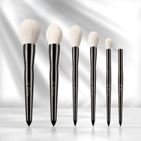 Ensemble de pinceaux de maquillage originaux, kit cosmétique de luxe en poil de chèvre naturel, noir, outils pour le visage, poudre pour les yeux, fard à joues, ombre en surbrillance