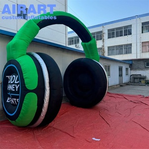 In logo hoạt động trang trí <span class=keywords><strong>Inflatable</strong></span> Tai nghe vòm, <span class=keywords><strong>Inflatable</strong></span> tai nghe màu xanh lá cây Cổng Tò Vò - Product Image 5