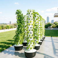 Tour hydroponique aéroponique intelligente pour jardin intérieur, système de culture LED à 9 niveaux