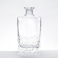 Bouteille de whisky en verre personnalisée de 750 ml, bouteille de rhum, de whisky, de liqueur, de gin, de vin ou de spiritueux en verre de 500 ml, bouteille de vodka en verre de 700 ml