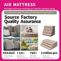 Matelas pneumatique pliable pour le camping en plein air avec pompe intégrée, auto-gonflant, design moderne pour la chambre à coucher et la plage