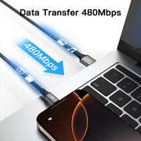 UNIEAN Venta al por mayor 2M 3M Micro Cables DE DATOS USB A 2,0 a C Cable 5V2A Tipo C Usb Cable de carga rápida para iPhones a Notebook