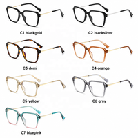 Monture de lunettes carrées anti-lumière bleue pour femme, style adulte tendance, en acétate et TR90, montures optiques en gros