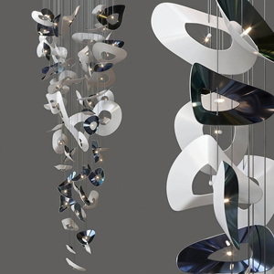 JYLIGHTING - Éclairage décoratif sur mesure pour hall d'hôtel, escalier, art moderne, lustre LED doré, luminaires suspendus pour centre commercial - Product Image 2