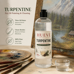 HUEVE Shandong 500ml Aceite de Resina Pura - Diluyente de Pintura para Artistas, Limpiador de Pinceles y Solvente - Product Image 3