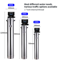Adoucisseur d'eau, purificateur d'eau, système de filtration d'eau entièrement automatique à rétrolavage en acier inoxydable, résine