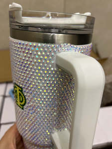 40oz confraternita greco Chi Eta Phi Bling bicchieri di strass XHO Chi Eta Phi 1932 tazze di strass con manico e coperchi - Product Image 2