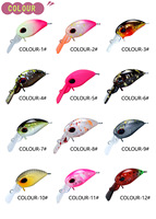 TG 40mm 2.1g Mini Leurre Crankbait à coulée lente avec yeux 3D simulés, Wobbler artificiel pour la pêche au bar, matériel de pêche